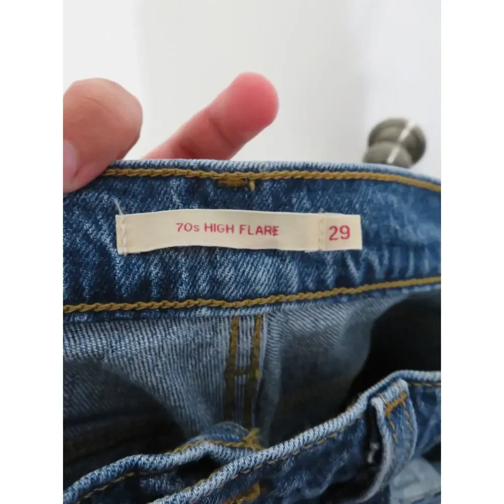 Levi's Women Sz 29 Blue High Flare High Rise Flare Jeans Retro Vintage Everyday